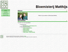 Tablet Screenshot of bloemisterijmatthijs.be